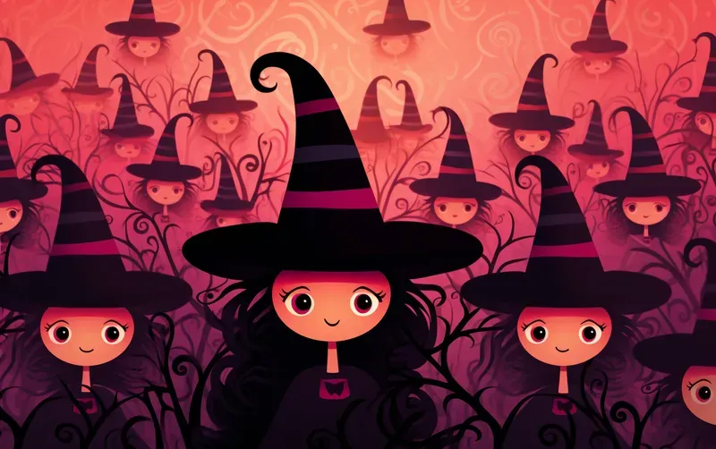 Halloween Witch Pattern Backgrounds
