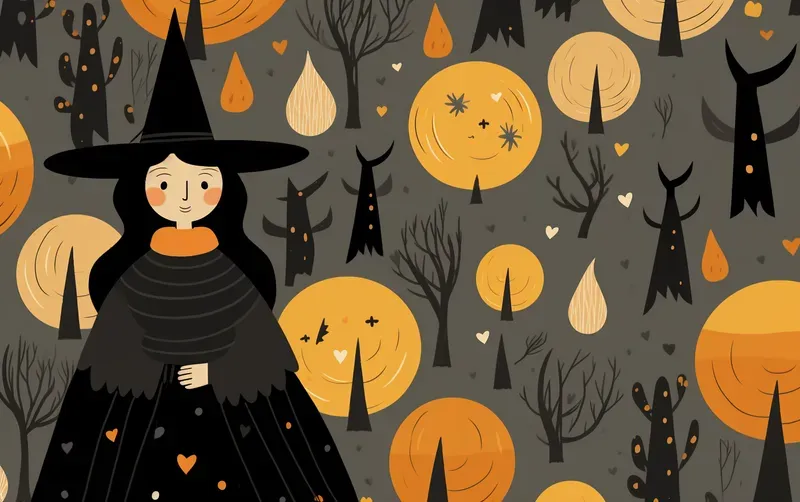 Halloween Witch Pattern Backgrounds