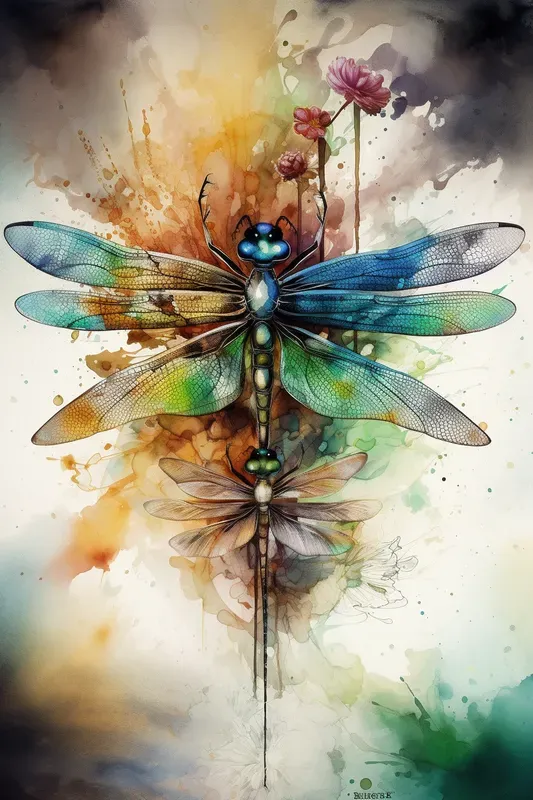 Watercolor Embroidery Paintings