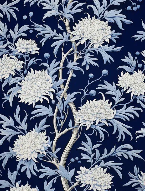 Twisted Foliage Wallpapers Woodcut