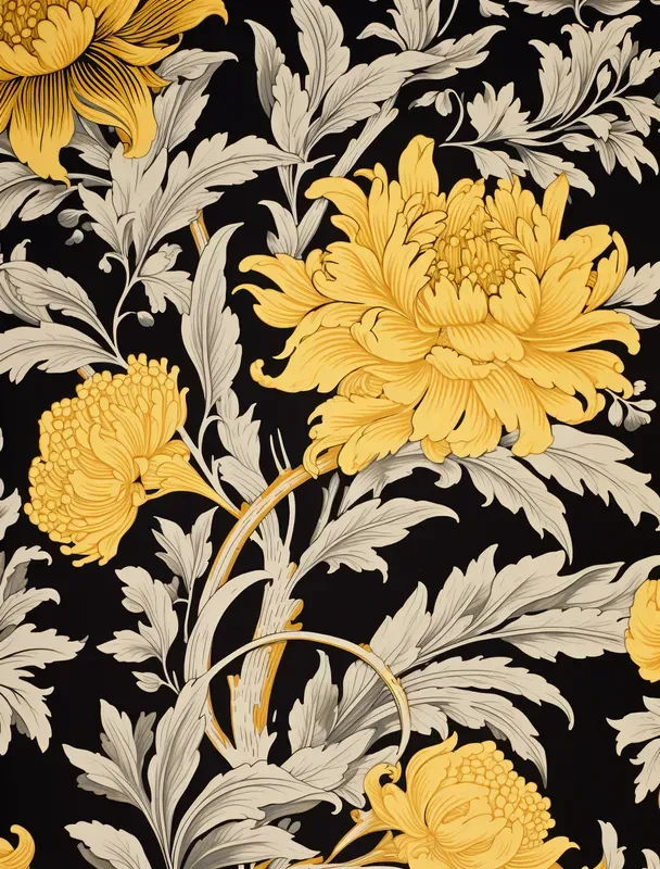 Twisted Foliage Wallpapers Woodcut