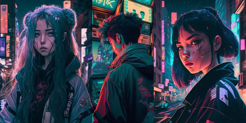 Japanese Vaporwave Characters