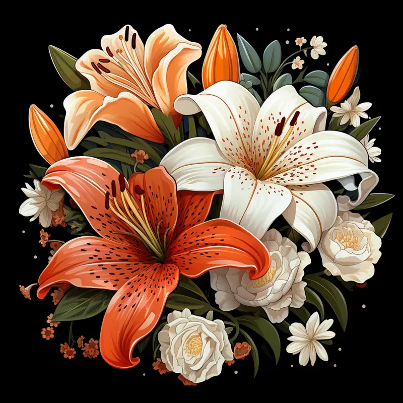 Beautiful Floral Bouquet Sticker Designs