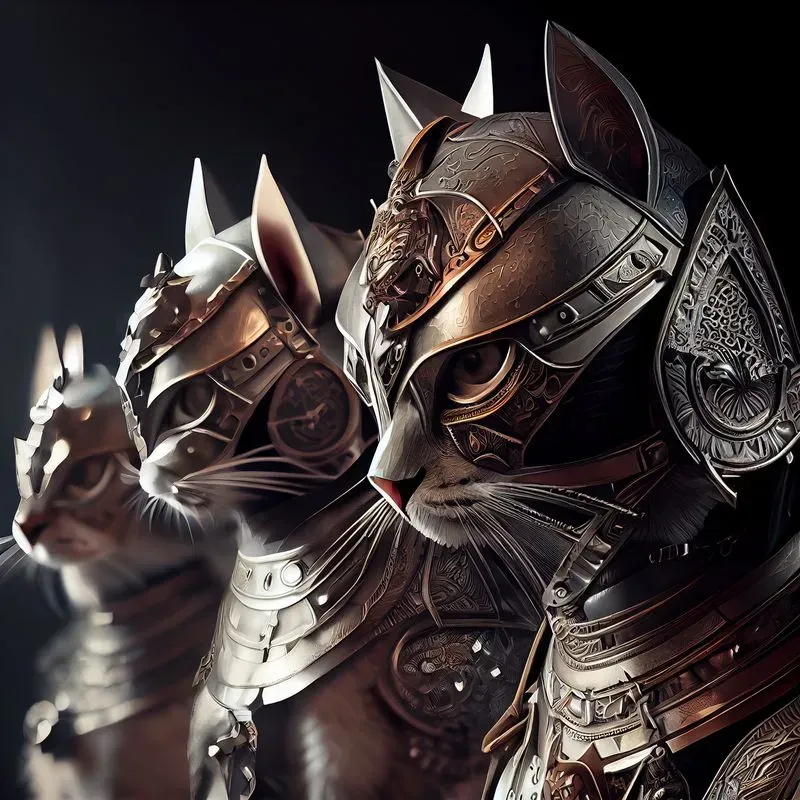 Knights Animals With Metal Armors