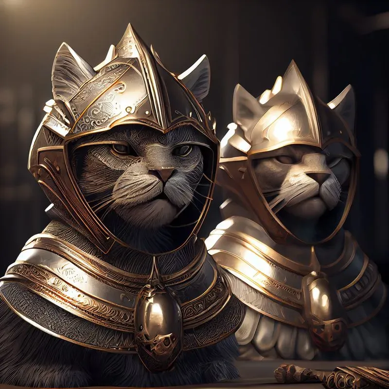 Knights Animals With Metal Armors