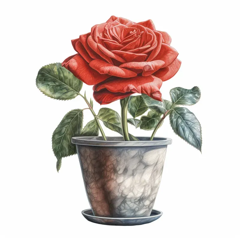 Watercolor Flower Drawing Illustrations