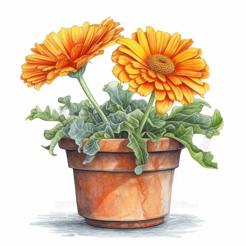 Watercolor Flower Drawing Illustrations