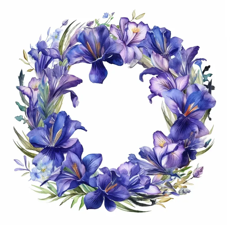 Flower Wreaths Floral Watercolor Clipart