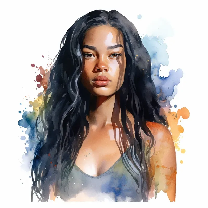 Watercolor Portraits Cliparts Characters