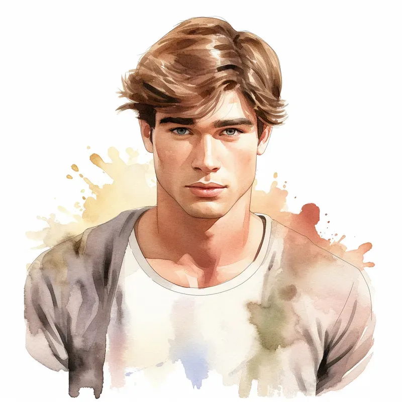 Watercolor Portraits Cliparts Characters