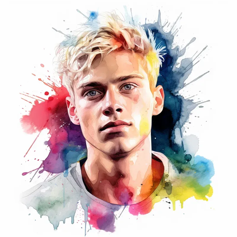 Watercolor Portraits Cliparts Characters