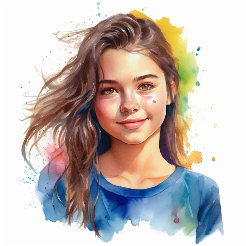 Watercolor Portraits Cliparts Characters