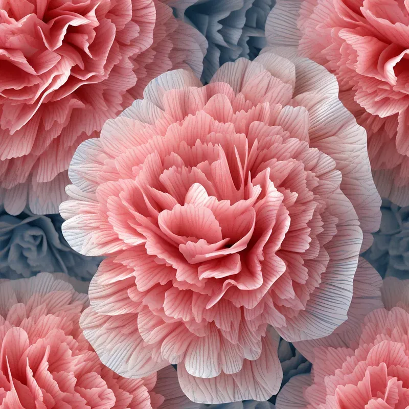 3D Flowers Patterns Seamless Backgrounds