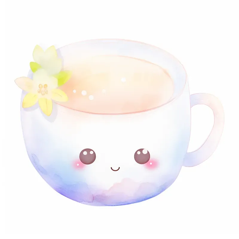 Kawaii Watercolor Clipart Illustrations