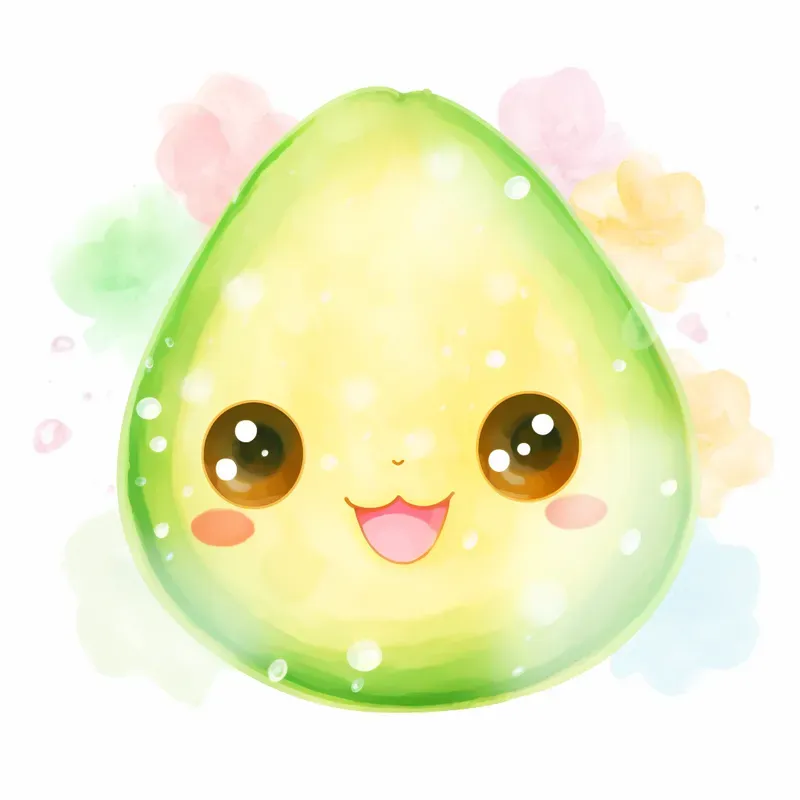 Kawaii Watercolor Clipart Illustrations