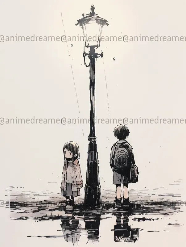 Ink Tales Style Paintings Childhood