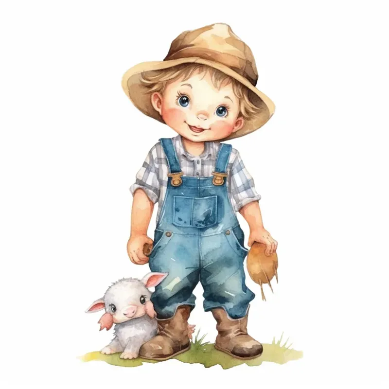 Cartoon Animal Watercolor Illustrations