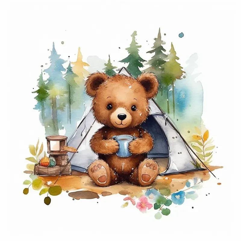 Cartoon Animal Watercolor Illustrations