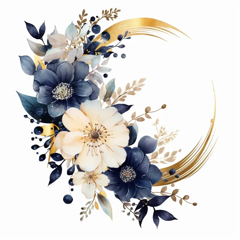 Watercolor Flower Wreaths