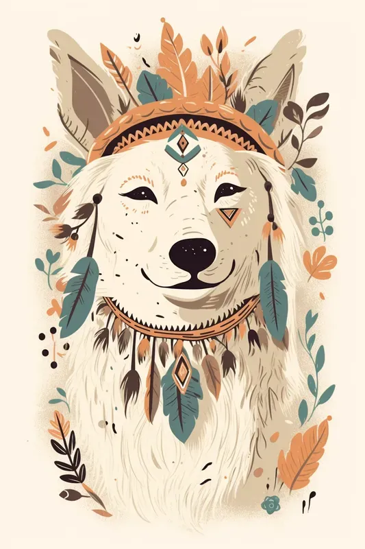 Boho Watercolor Animal Art