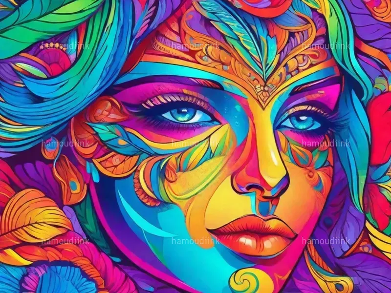 Colorful Bold Line Art