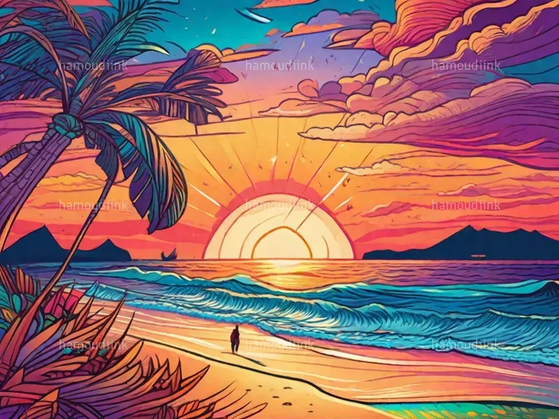 Colorful Bold Line Art