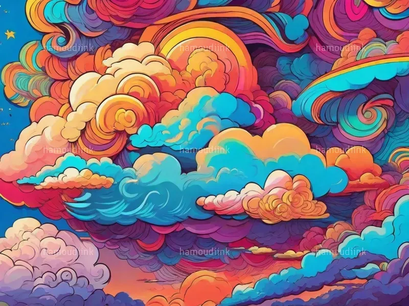Colorful Bold Line Art