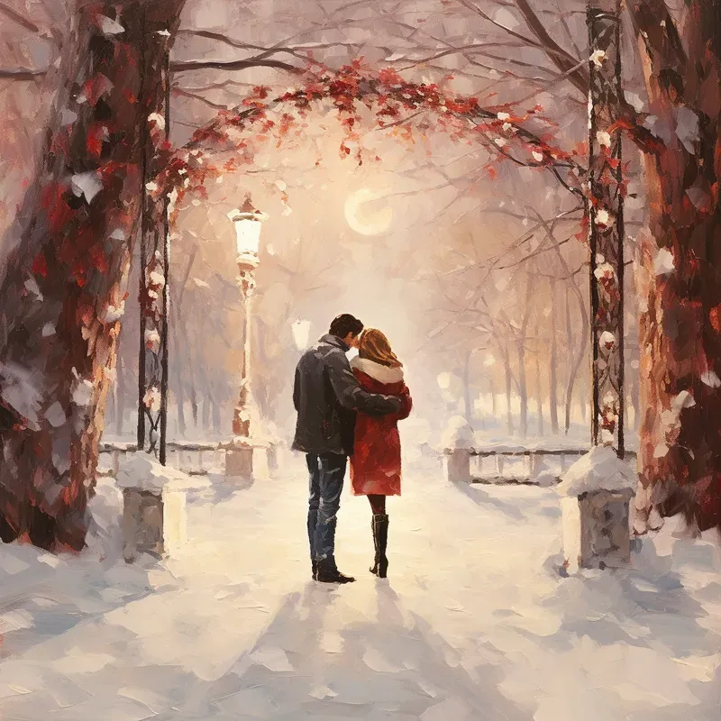 Vintage Christmas Oil Paintings
