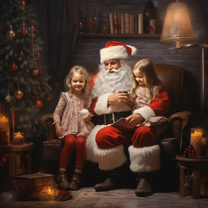 Vintage Christmas Oil Paintings