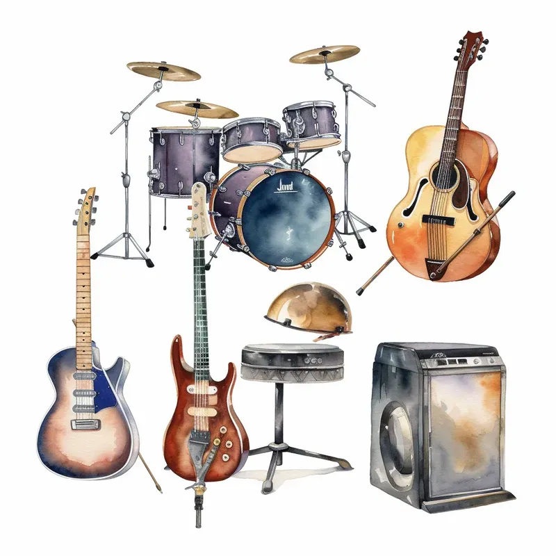 Various Watercolor Illustration Sets