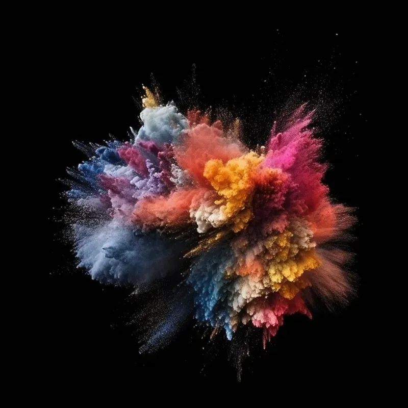 Colorful Dust Explosions