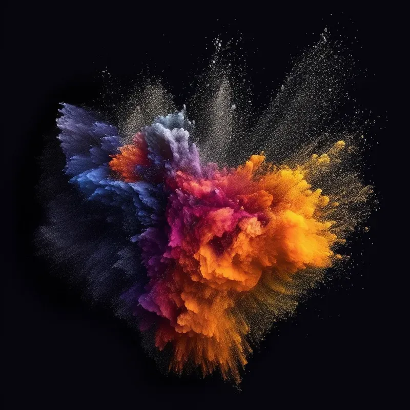 Colorful Dust Explosions
