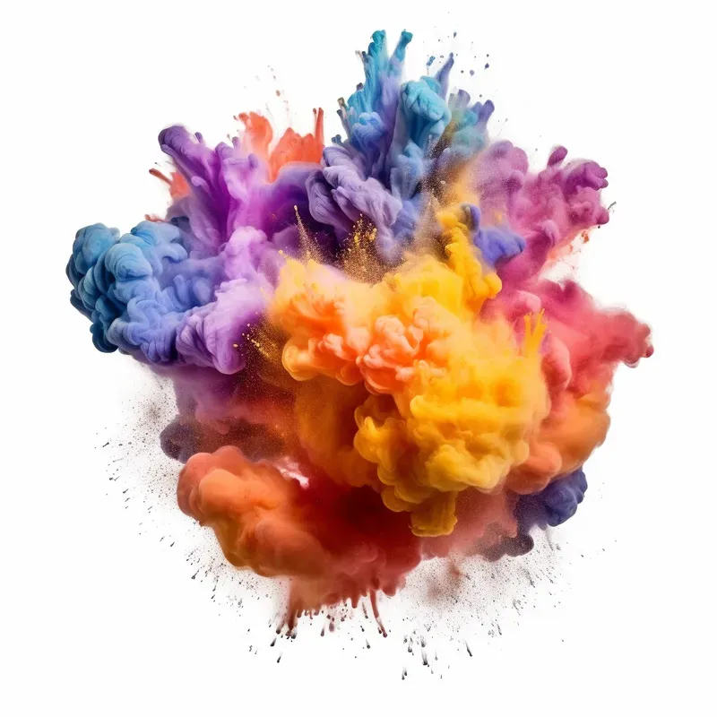 Colorful Dust Explosions