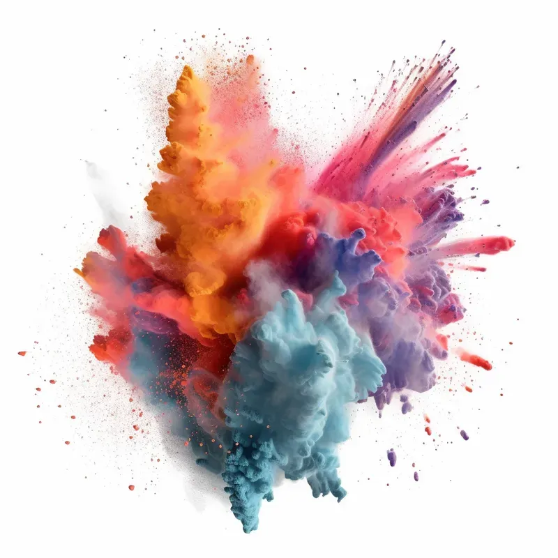 Colorful Dust Explosions