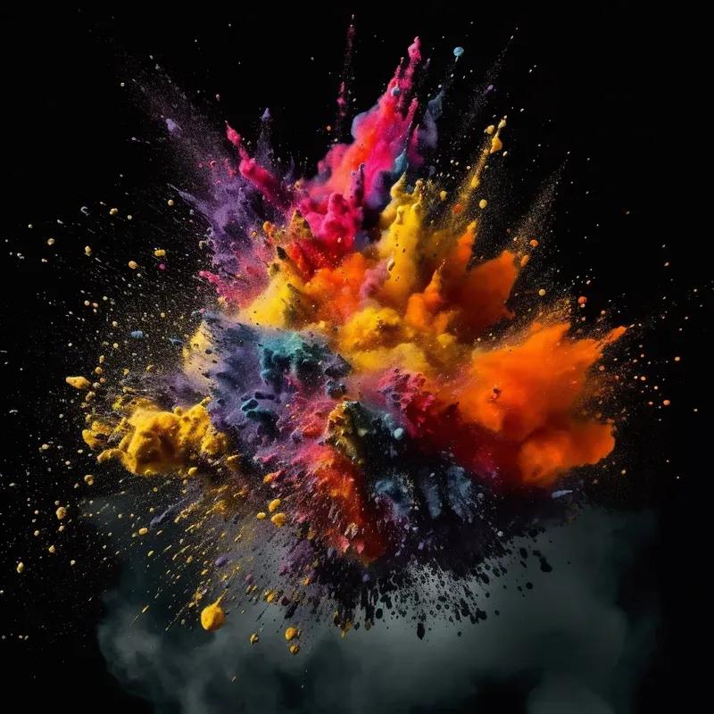 Colorful Dust Explosions