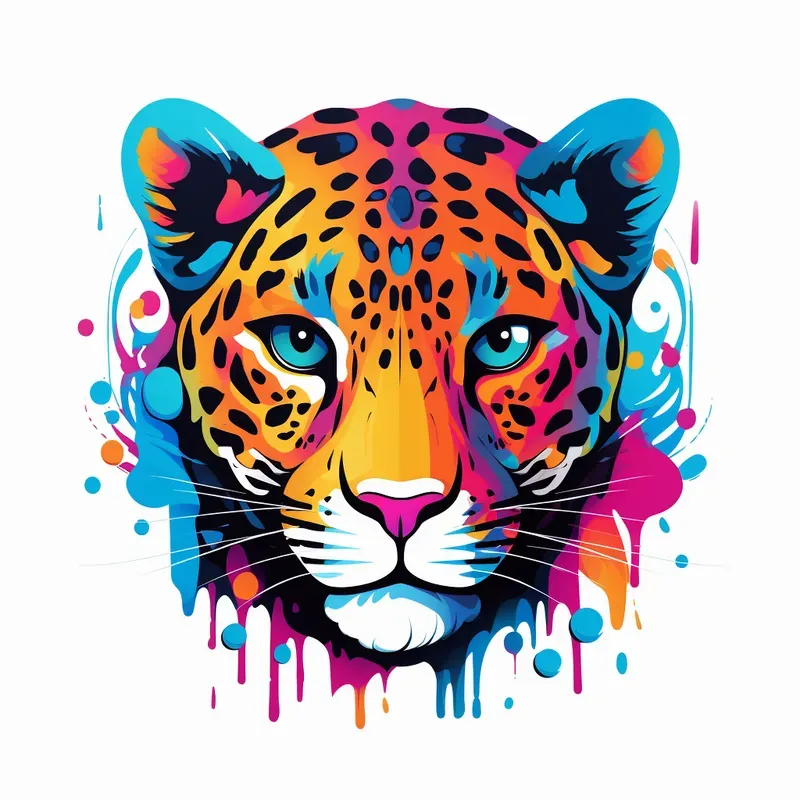 Colorful Animal Graphics For Tshirts