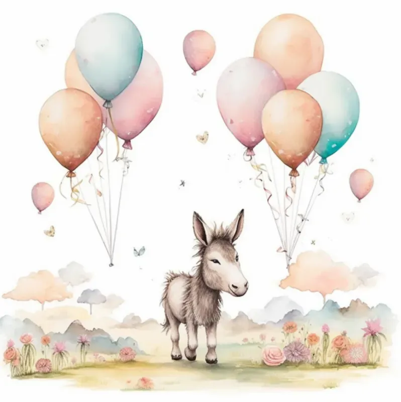 Cute Animals With Balloons