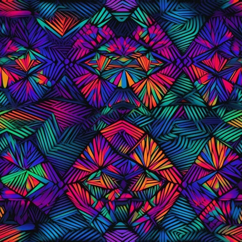 Endless Reapeating Neon Pattern Designs