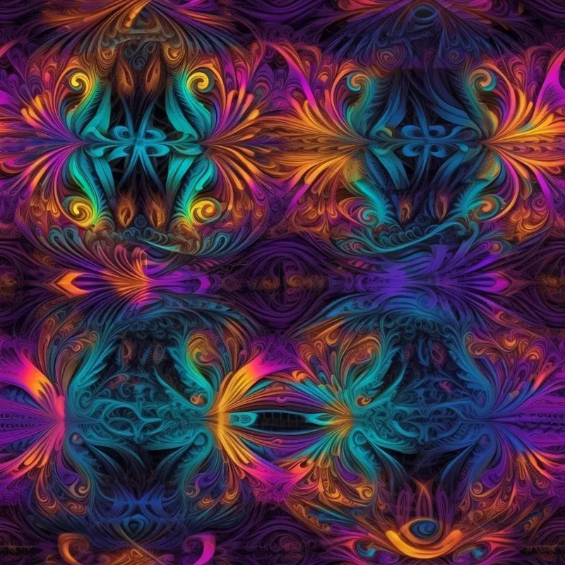 Endless Reapeating Neon Pattern Designs