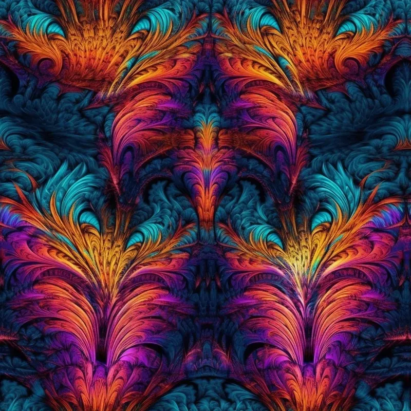 Endless Reapeating Neon Pattern Designs