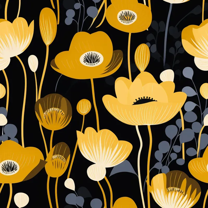 Modern Elegance Seamless Floral Patternss