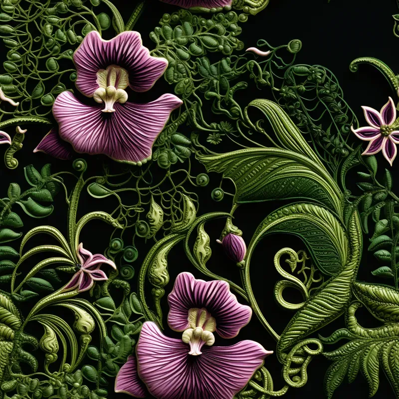 Intricate Vivid Floral Seamless Designs