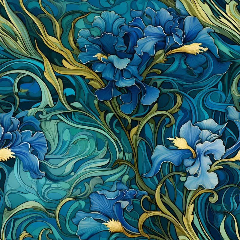Stunning Fluid Seamless Floral Patterns