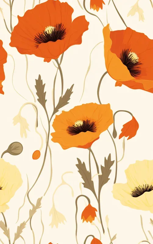 Seamless Elegant Floral Patterns Designs
