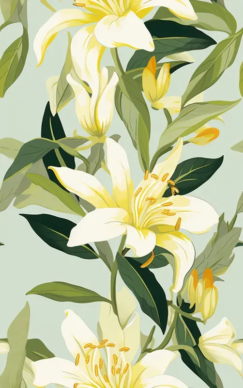 Seamless Elegant Floral Patterns Designs