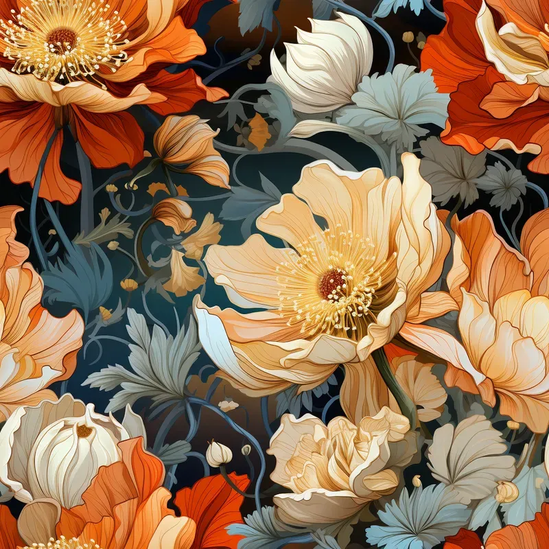 Surreal Seamless Floral Pattern Designs