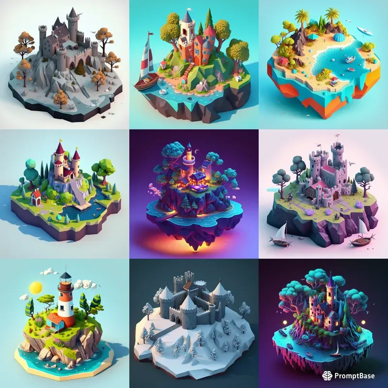 3D Isometric Landscapes
