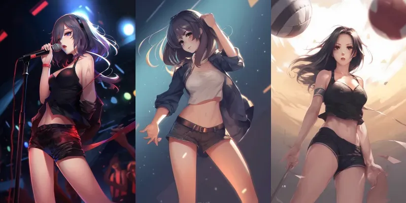 Anime Style Girls Illustrations