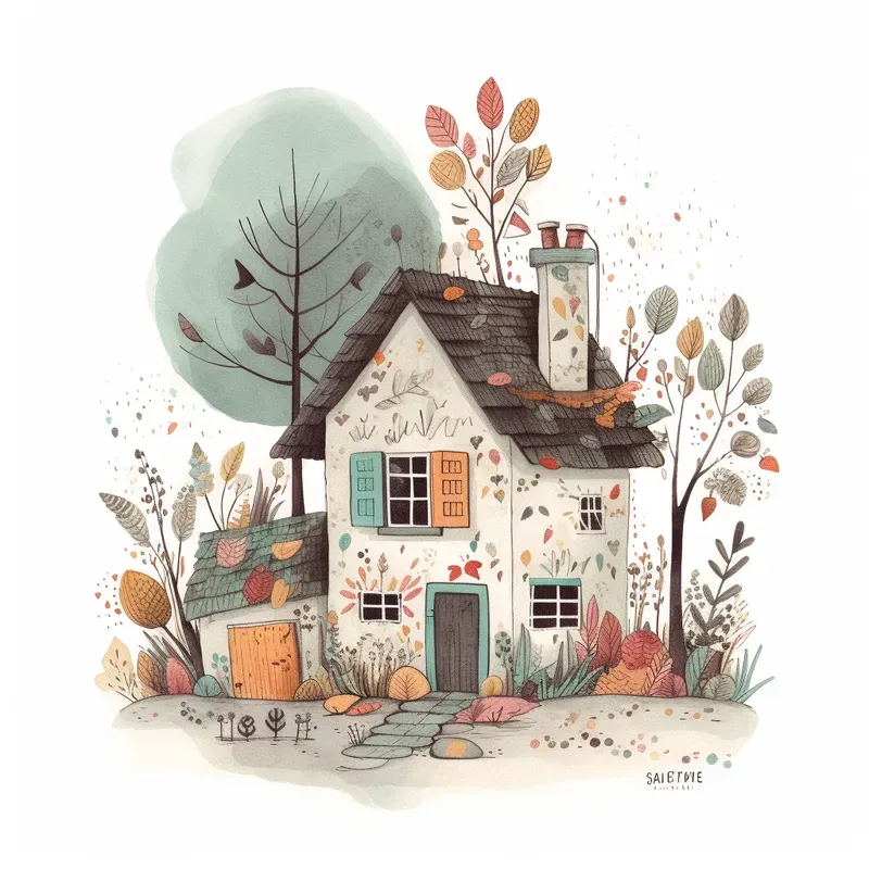 Cute Boho Watercolour Illustrations