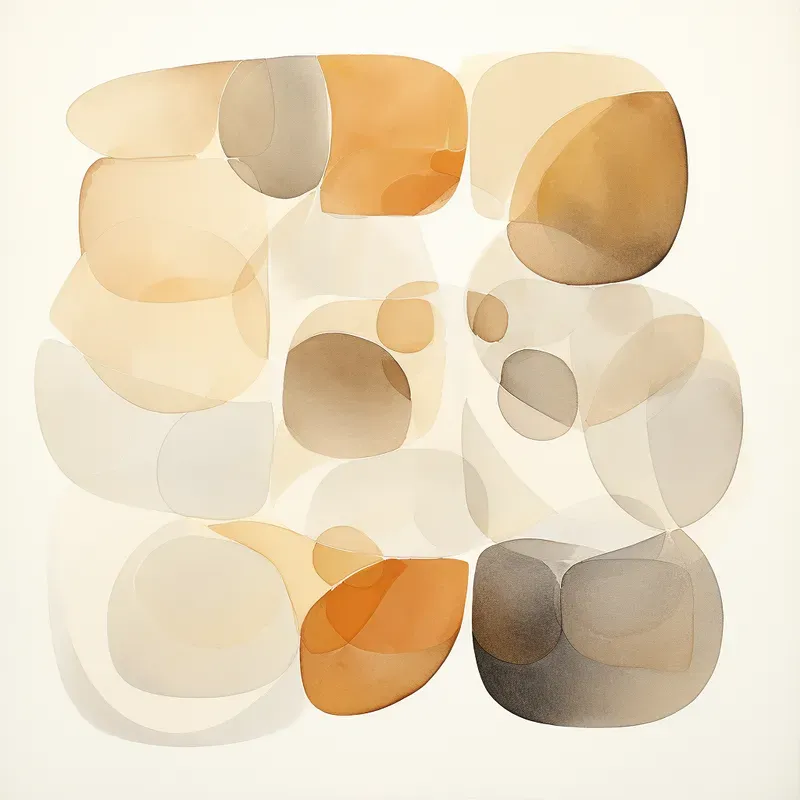 Organic Geometric Shapes Art Prints
